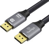 Câble VanDijck® Displayport - 1,5 mètre - Displayport 2.0 - 16K 60Hz - 4K 240Hz - 77,37 Gbps - Câble DP - Grijs