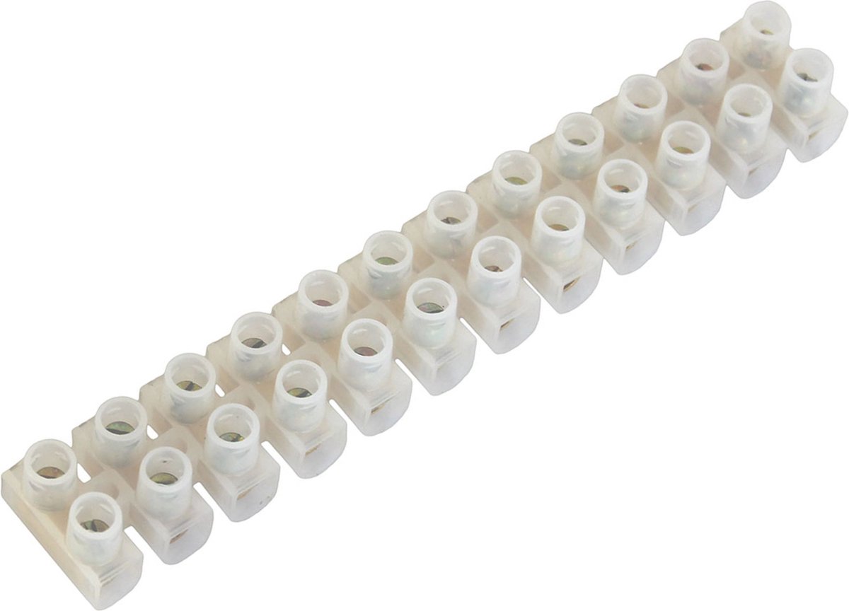 Commel Kroonsteen - Klemmenblok - Wit - Dubbele 6,0 mm²
