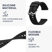 kwmobile 2x armband geschikt voor Huawei Watch GT4 46mm - Bandjes voor fitnesstracker in zwart / zwart