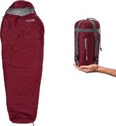 Where Tomorrow Camping Slaapzak Klein & Licht - Mummieslaapzak met zak - 220 x 80 x 50 cm - Rood