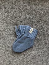 Adalletti Merino wol booties - Baby blauw | Merino sokken | slofjes | Merino wol slofjes | baby