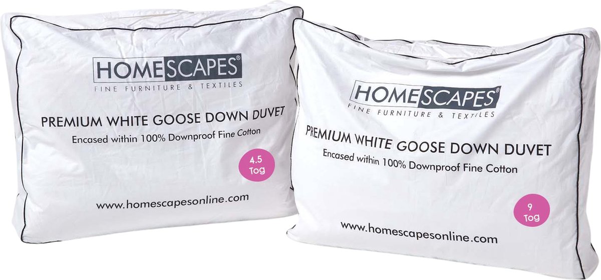 Homescapes Premium Donzen 4-Seizoenen Dekbed 135/140x200 cm – ≥70% Ganzendons – Warmteklasse 3+2 – Katoen 300TC – OEKO-TEX® & RDS – Wasbaar 40°C