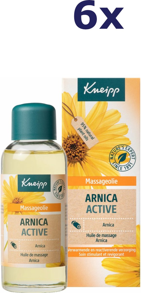 6x Kneipp Massageolie Arnica Active 100 ml