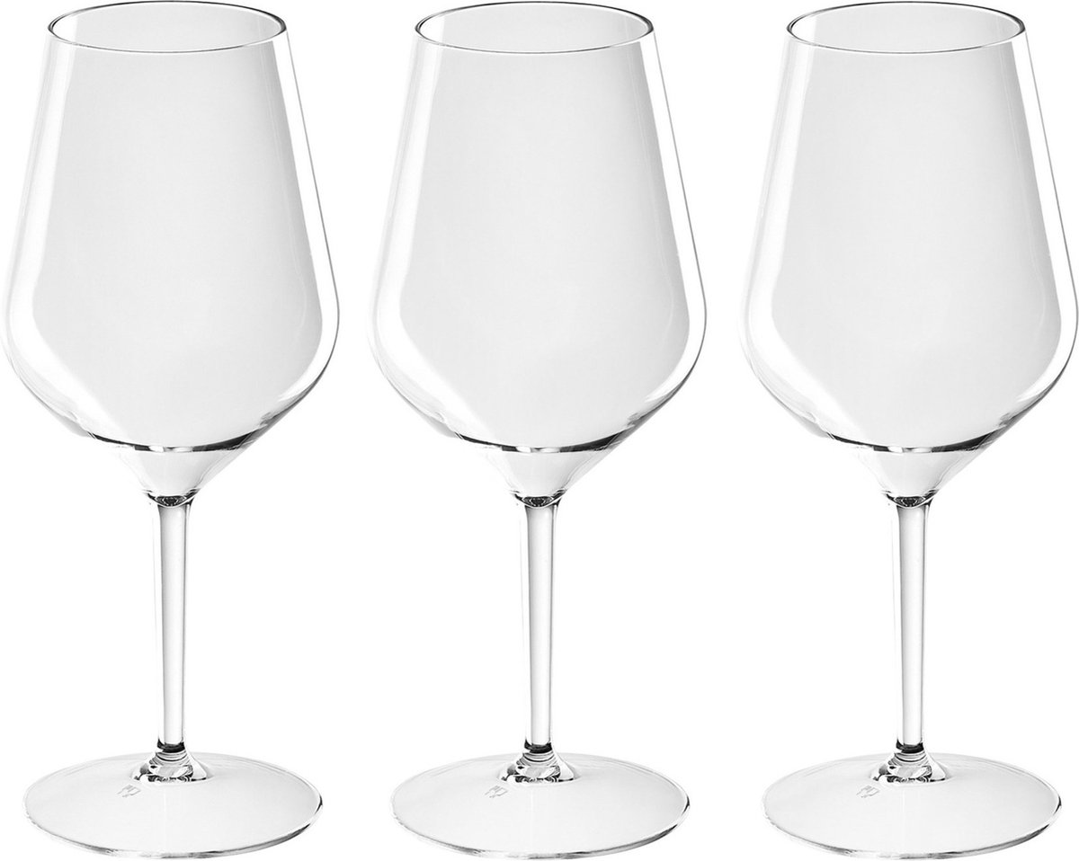 Santex Wijnglas - onbreekbaar kunststof - 12x - 47 cl - 470 ml - witte en rode wijn glazen