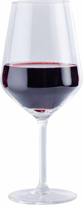 Alpina Rode Wijnglazen - 530 ml - hoogte 22 cm - 6 stuks