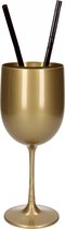 Onbreekbaar wijnglas goud kunststof 48 cl/480 ml - Onbreekbare wijnglazen