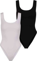 Urban Classics - Organic Tank Body 2-Pack Bodysuit - XS - Wit/Zwart