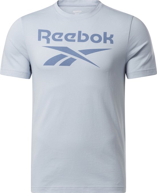 Reebok RI BIG STACKED LOGO TEE - Heren T-shirt - Blauw - Maat 2XL
