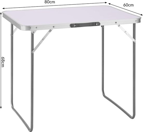 Opvouwbare kampeertafel Fidji 4 cm MDF Grijs Carbon Alu Brut | Lafuma Meubels