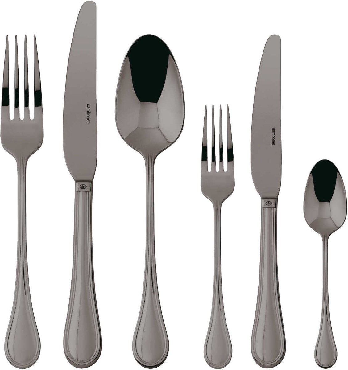 Sambonet Bestekset Royal - Zwart - 36 delig / 6 personen