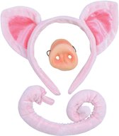 Rubies Verkleed set varken - oortjes/staart/snuit - roze - voor kinderen