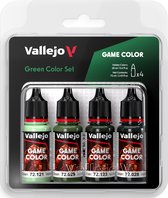 Vallejo 72384 Game Color - Green Color Set - Acryl Set Verf set