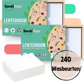 BambiClean Wasstrips Voordeelverpakking Lentedroom - 240 wasbeurten - Milieuvriendelijke Wasmiddeldoekjes - Wasmiddel Strips Proefpakket