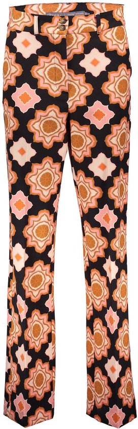 Geisha Broek Pantalon Met Retro Print 41113 32 Orange/pink/black Dames Maat - XXL