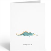 The Card Company - Wenskaart 'Congrats!' (A6, Dubbel)