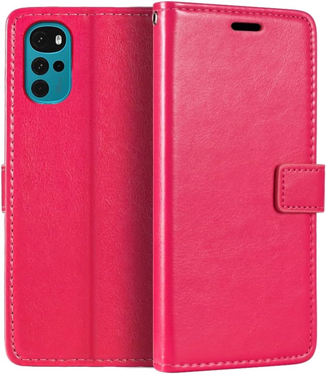 Portemonnee Book Case Hoesje Geschikt voor: Motorola Moto G22 - roze