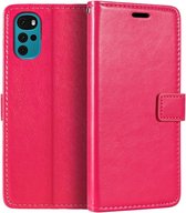 Portemonnee Book Case Hoesje Geschikt voor: Motorola Moto G22 -  roze