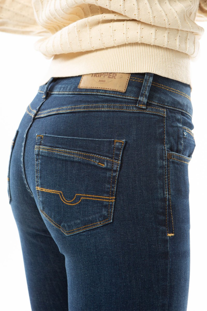 Tripper VERONA Dames Slim Fit Jeans Blauw - Maat W32 X L34