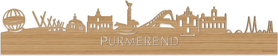 Skyline Purmerend Bois de Bamboe - 120 cm - Décoration design - Décoration murale