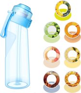 Geurwater Drinkfles - Water Bottle Up - Geur Air Waterfles - Inclusief 7 Pods - Blauw - 650 ml - Tritan - BPA-vrij - Starterskit - Ananas - Citroen - Cola - Groene Druiven - Perzik - Red Bull - Sinaasappel