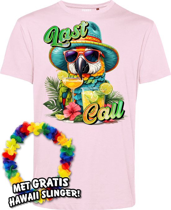 T-shirt Last Call to Relax | Toppers in Concert 2024 | Club Tropicana | Hawaii Shirt | Ibiza Kleding | Lichtroze | maat 4XL