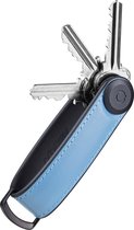 ORBITKEY | Organisateur de clés en cuir hybride | Porte-clés | Sac à clés | Cuir | lac bleu | Bleu
