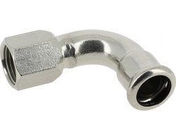 BONFIX bocht 90° 28 mm 1 inch M-Press RVS