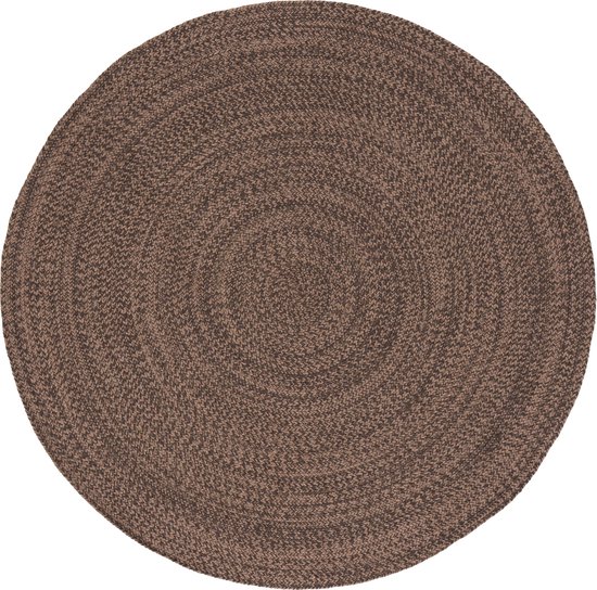 Tapis Rond - HAMID - Olivia - 100% Jute Naturel - 100 x 100 cm - Tissé