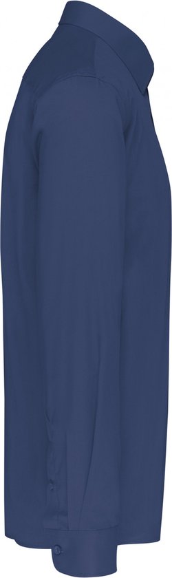 Overhemd Heren 6XL Kariban Lange mouw Deep Blue 65% Polyester, 35% Katoen