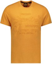 Superdry T-shirt Embossed Vl T Shirt M1011749a Thrift Gold Marl Mannen Maat - XL