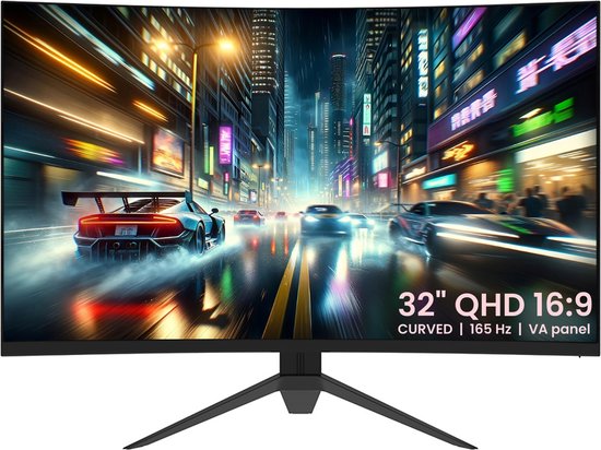 GAME HERO® Curved QHD VA Gaming Monitor - 32 inch - 165hz - 1ms