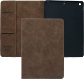 Bookcase hoesje - Étui pour tablette avec porte-cartes - Marron clair - Convient pour : Apple iPad 10.2 2021 (9e génération)/iPad 10.2 (2020)/iPad 10.2 (2019)