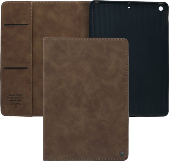 Bookcase hoesje - Tabletcase met pasjeshouder - Lichtbruin - Geschikt voor: Apple iPad 10.2 2021 (9e gen)/iPad 10.2 (2020)/iPad 10.2 (2019)