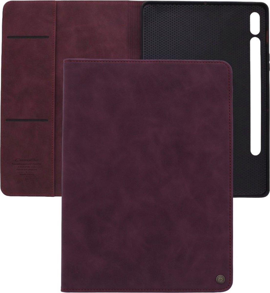 Bookcase hoesje - Tabletcase met pasjeshouder - Bordeaux- Geschikt voor: Samsung Galaxy Tab S7 & Galaxy Tab S8