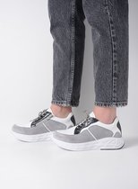 Wolky Chaussures à lacets Bounce cuir combiné blanc/gris