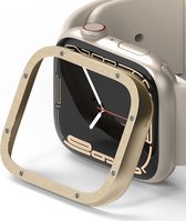 Ringke Bezel Styling voor de Apple Watch Series 7 / 8 / 9 - 45 mm - Hairline Bolts Gold