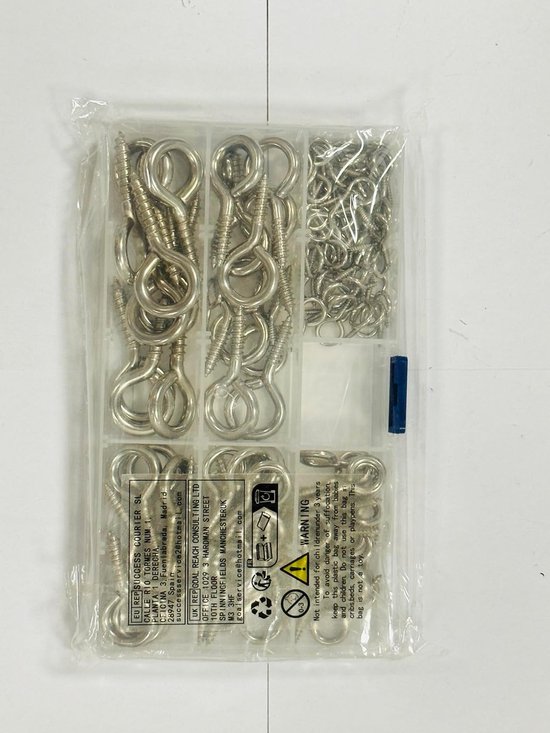 TIESOME 300 stuks mini-oogschroeven, schroefogen, kleine metalen