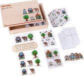 Educo Mini Midi Maxi - Houten speelgoed - Houten puzzel - Educatief speelgoed - Kinderspeelgoed - Incl. opbergkist - Vanaf 4 jaar