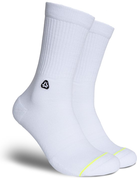 FLINCK Sportsokken Wit - Essentials White - Maat 39-41 - Unisex - Heren Sokken - Dames Sokken - Naadloze sokken - Crossfit Sokken - Hardloop Sokken - Fitness Sokken - Fietssokken