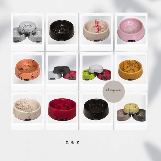 Marbly - Yellow Black - 470 ml - MARMER - voerbakken en drinkbakken