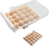 Plastic Eierdoos, Eierhouder, 20 Grote Capaciteit Draagbare Opbergdoos voor Eieren, Keuken en Koelkast Transparante Eierdoos voor Het Bewaren van Eieren en Eendeneieren