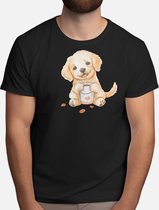 Golden Retriever coffee - T Shirt - dogs - gift - cadeau - puppies - puppylove - doglover - doggy - honden - puppyliefde - mijnhond - hondenliefde - hondenwereld