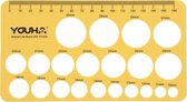 Youha tepelmeter - Tepelmaat opmeten - Welke tepelmaat heb je? - Siliconen materiaal - flexibel - met extra meetlint - kleur: geel
