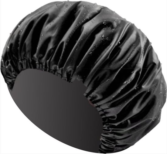CHPN - Slaapmuts - Zwarte slaapmuts - Zwart - Douche kapje - Satijnen muts - Haarkapje - Haar beschermer - Niet waterafstotend of dicht - CHPN