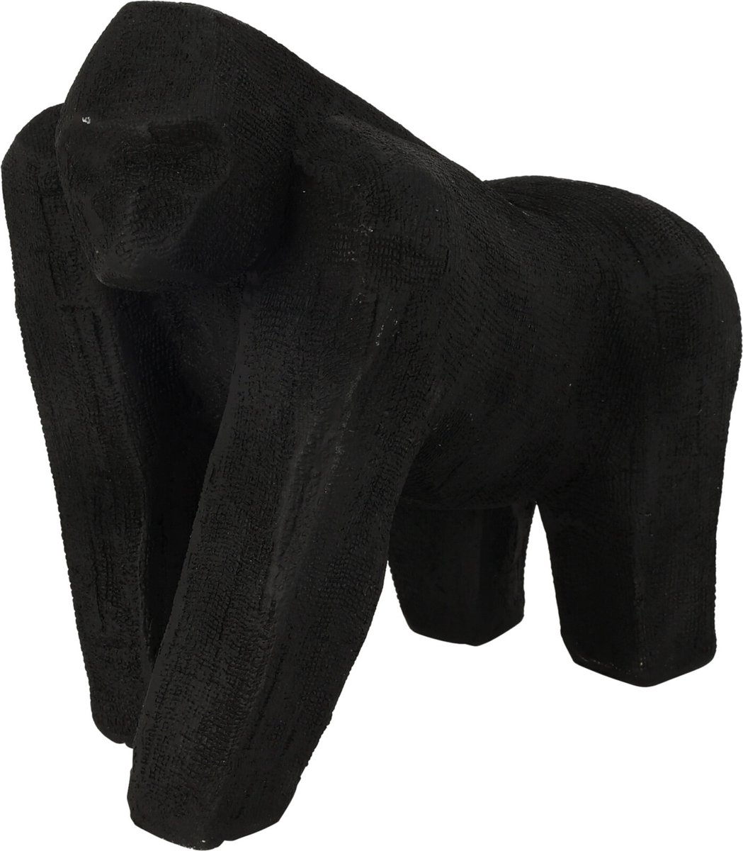 Home&Styling - beeld - gorilla - zwart - 16 cm hoog - woondecoratie beelden en figuren