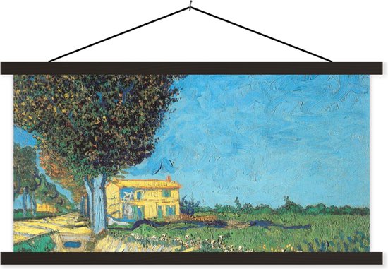 Porte-affiche avec affiche - Affiche scolaire - L'avenue près d'Arles - Vincent van Gogh - 150x75 cm - Lattes noires