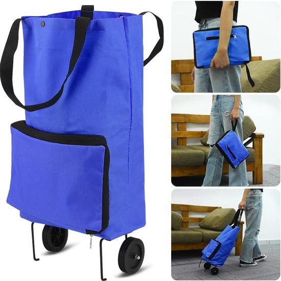 Sac de courses pliable, sac de courses pliable avec roues en
