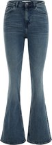 WE Fashion Dames high-rise flared jeans met stretch