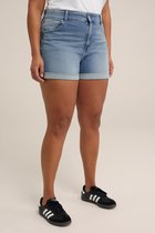 WE Fashion Short en jean taille haute pour femme avec stretch confortable - Curve