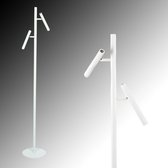 Staande 2 lichts vloerlamp | 2 lichts | wit | metaal | 150 cm | vloerlamp | dimbaar | modern design | Luogo | Freelight